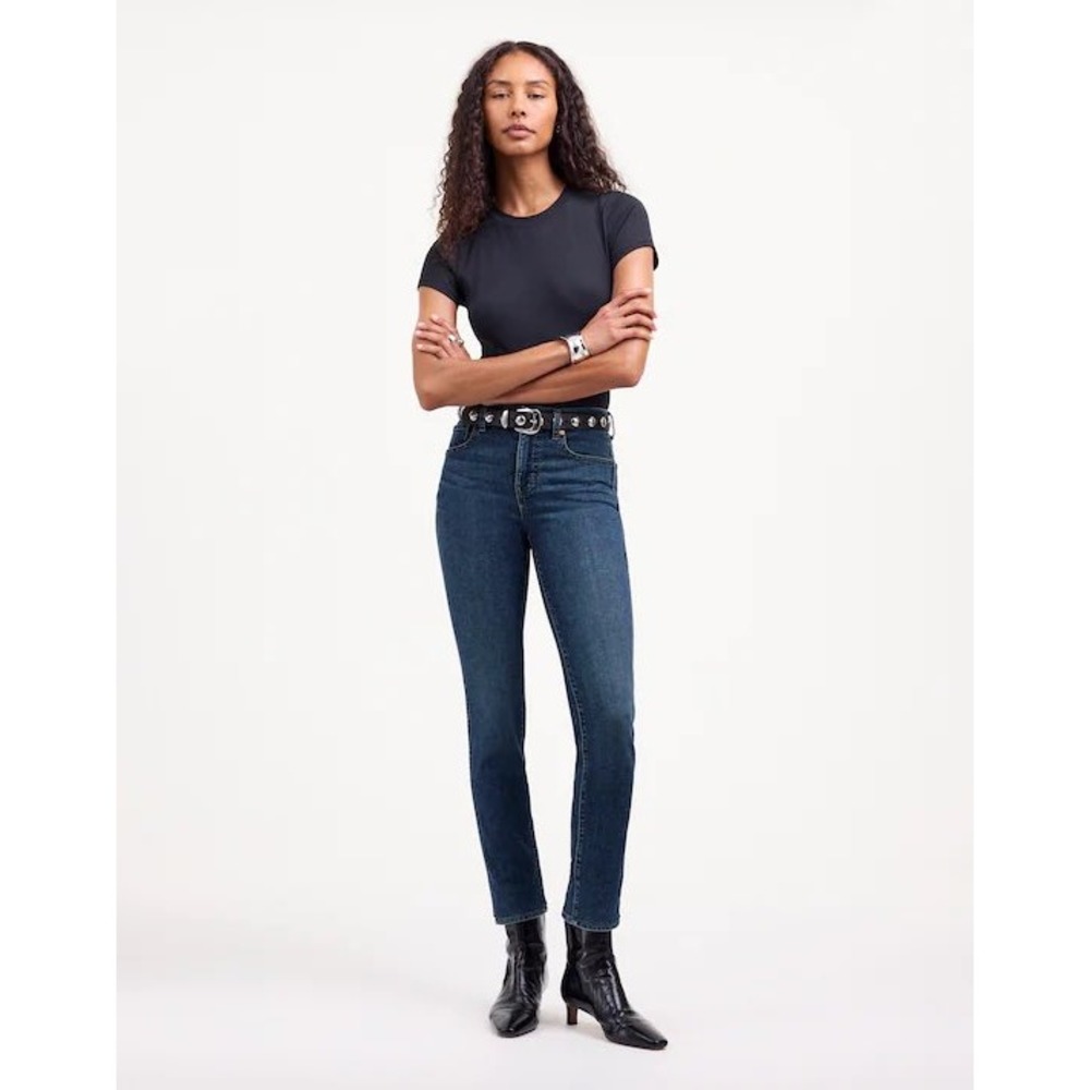 Madewell Stovepipe High Rise Straight Leg Jeans Medium Wash Blue Size 26